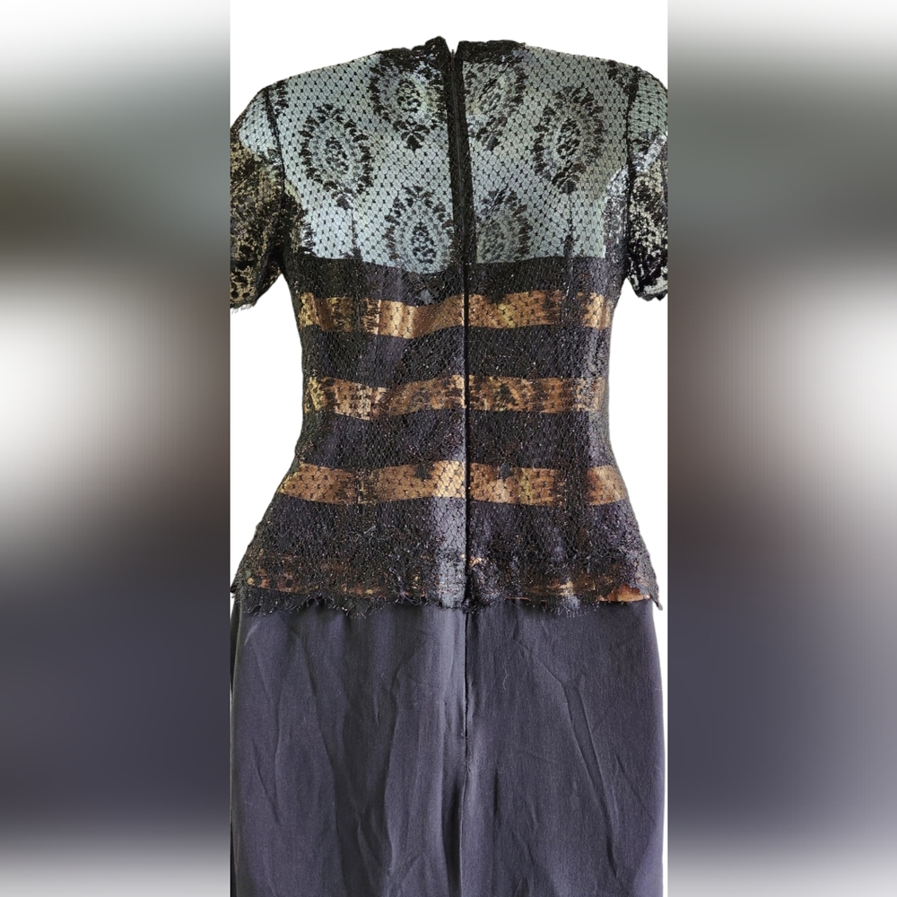 Liancarlo black.lace dress 6